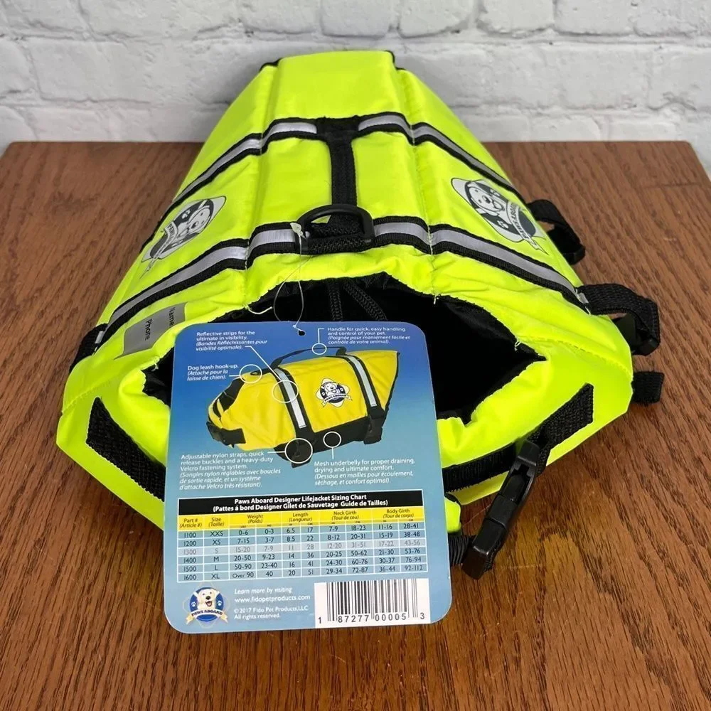 Paws Aboard Dog life vest life jacket floatation device NWT Small